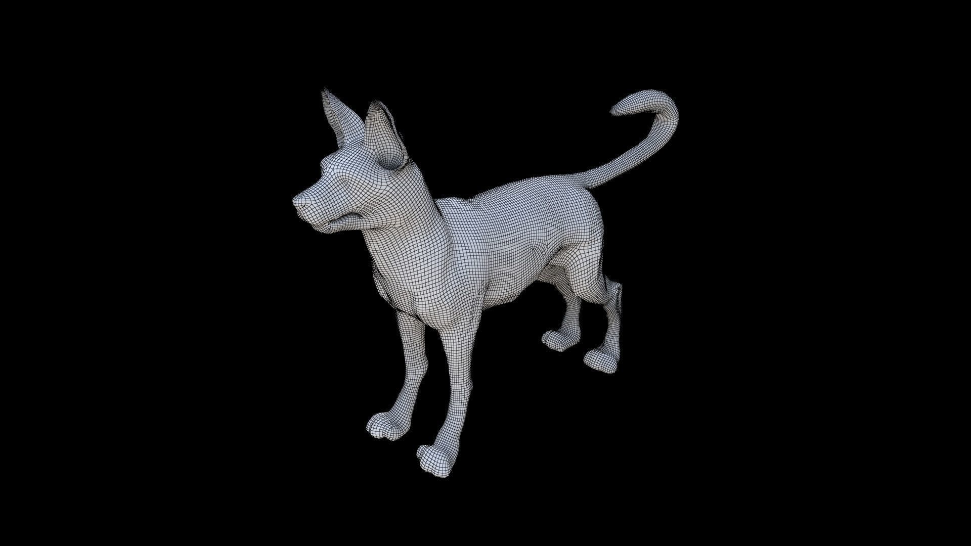 German Shepherd 3D model_5