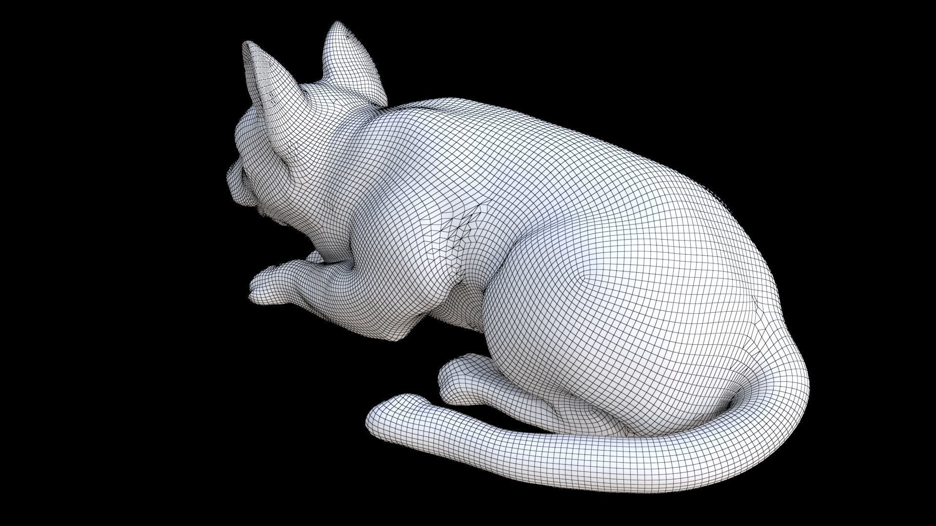 German Shepherd sleeping 3D model_7