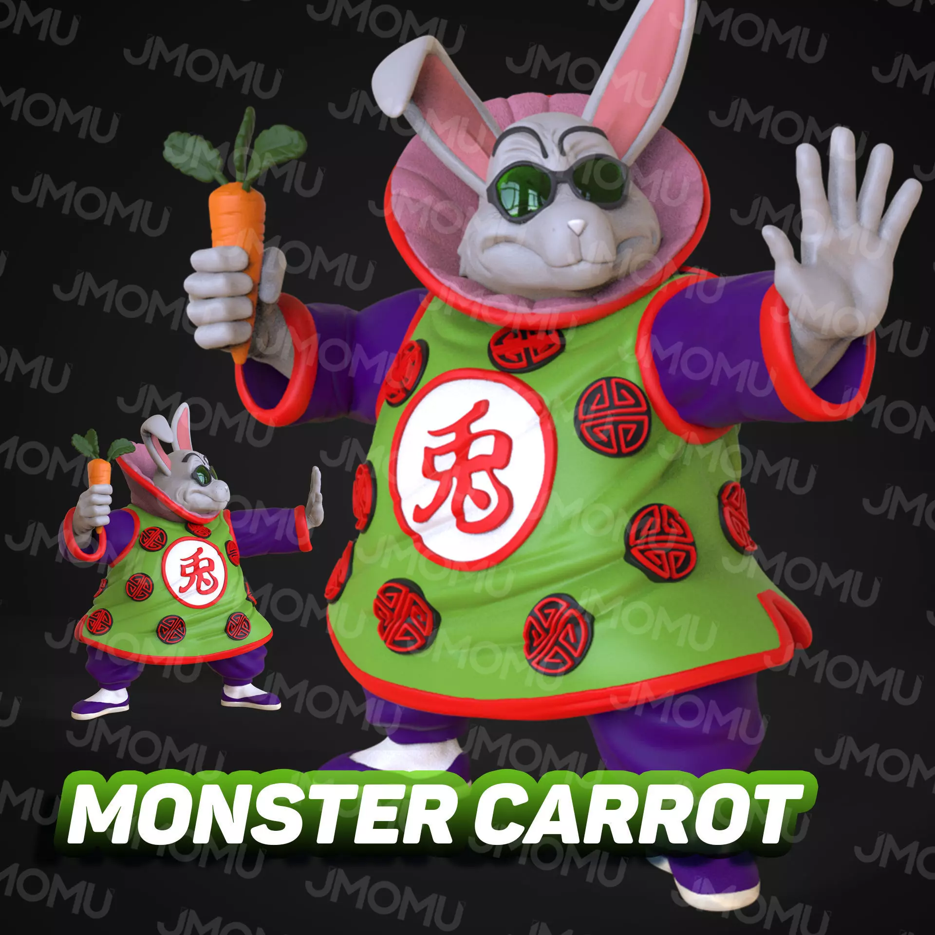 Monster Carrot Figure 3D print model