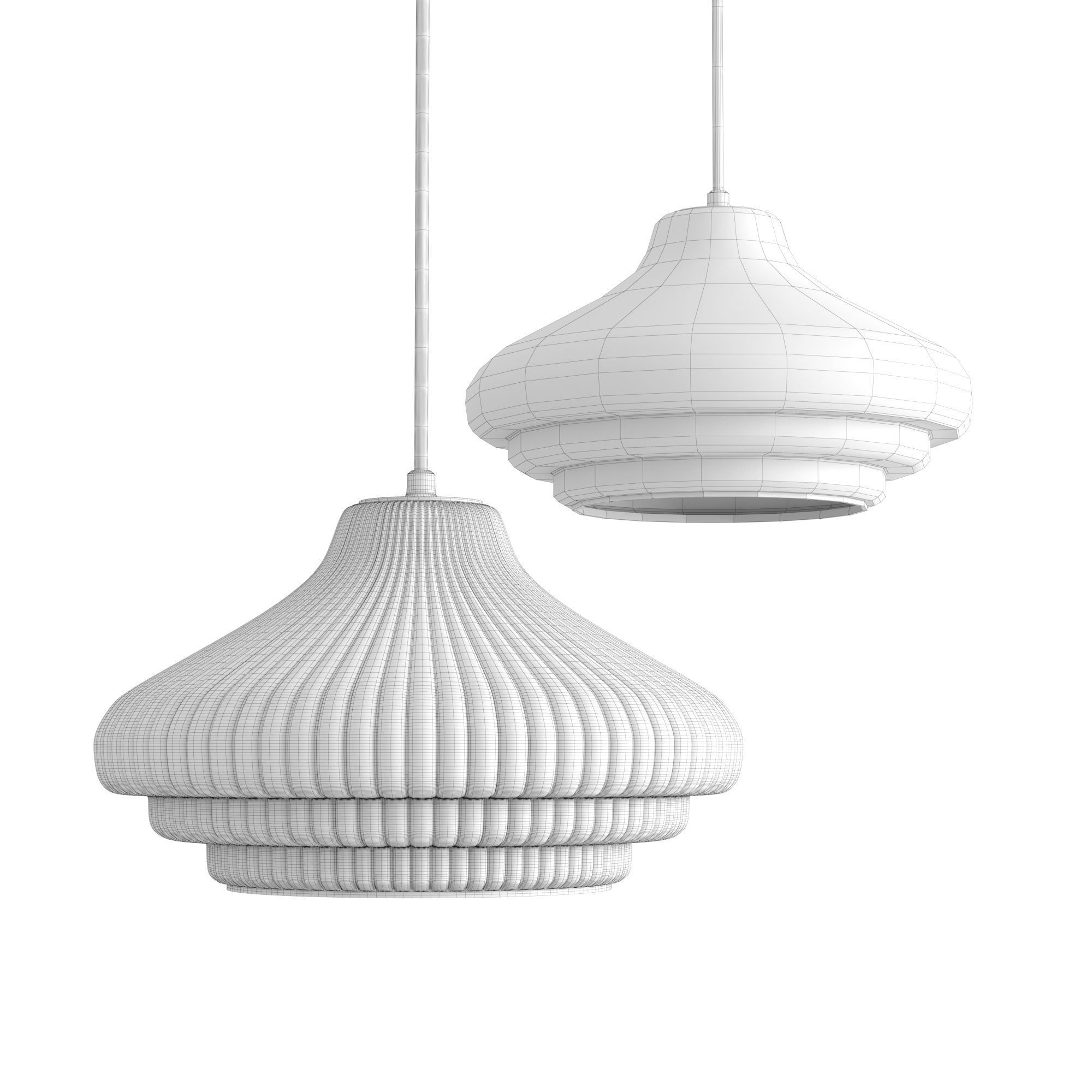 Corston Brookfield Suspension Lamp Low-poly 3D model_1