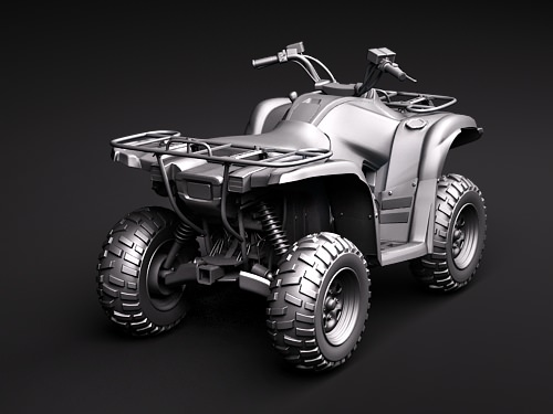 Yamaha Grizzly 700FI 2009 3D model_8