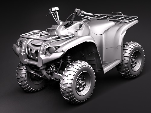 Yamaha Grizzly 700FI 2009 3D model_11