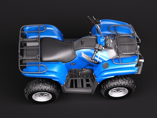 Yamaha Grizzly 700FI 2009 3D model_7