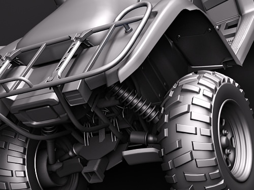 Yamaha Grizzly 700FI 2009 3D model_9