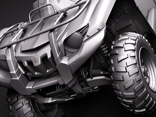 Yamaha Grizzly 700FI 2009 3D model_10
