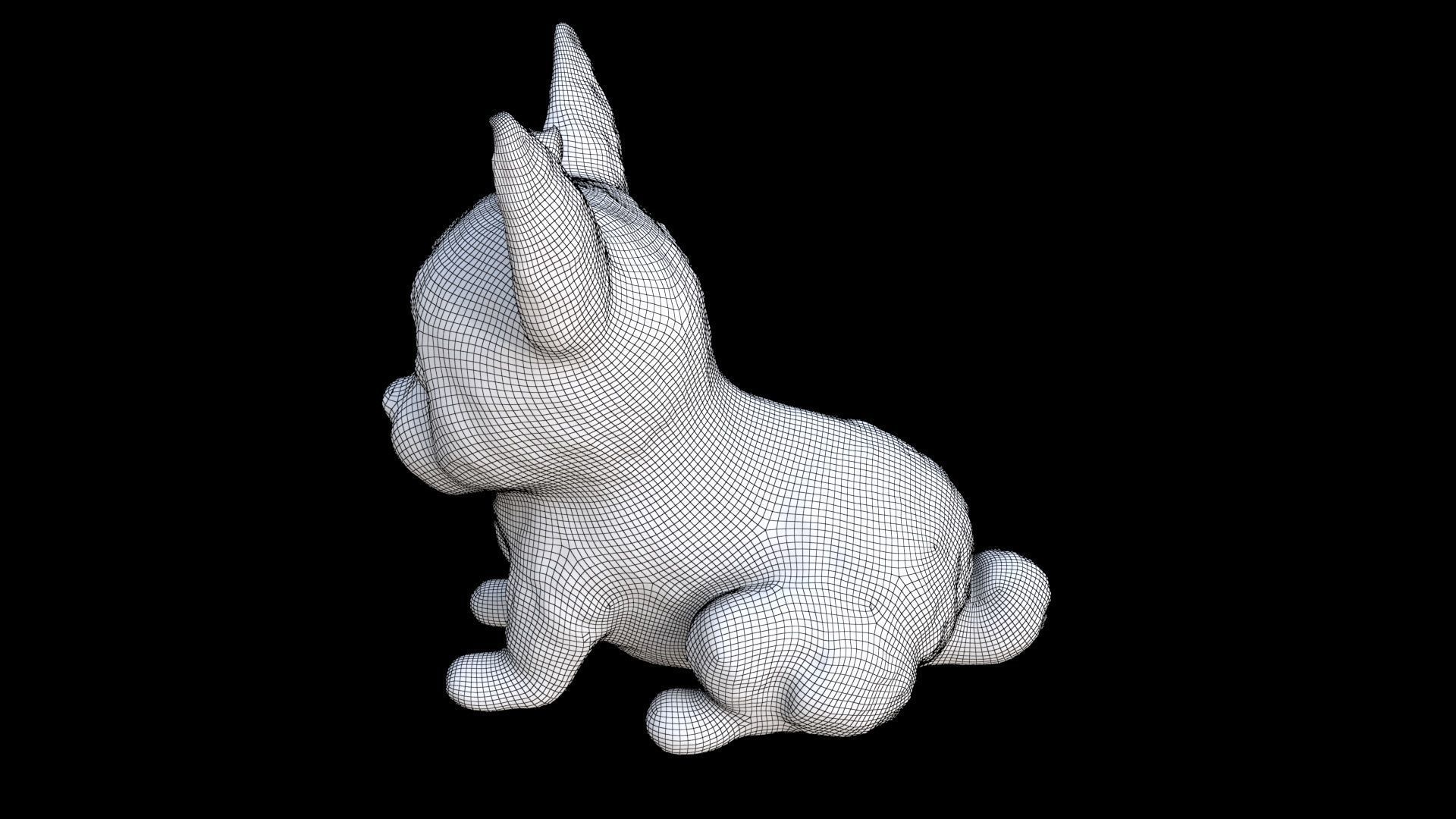 Yorkshire Terrier seated 3D model_7