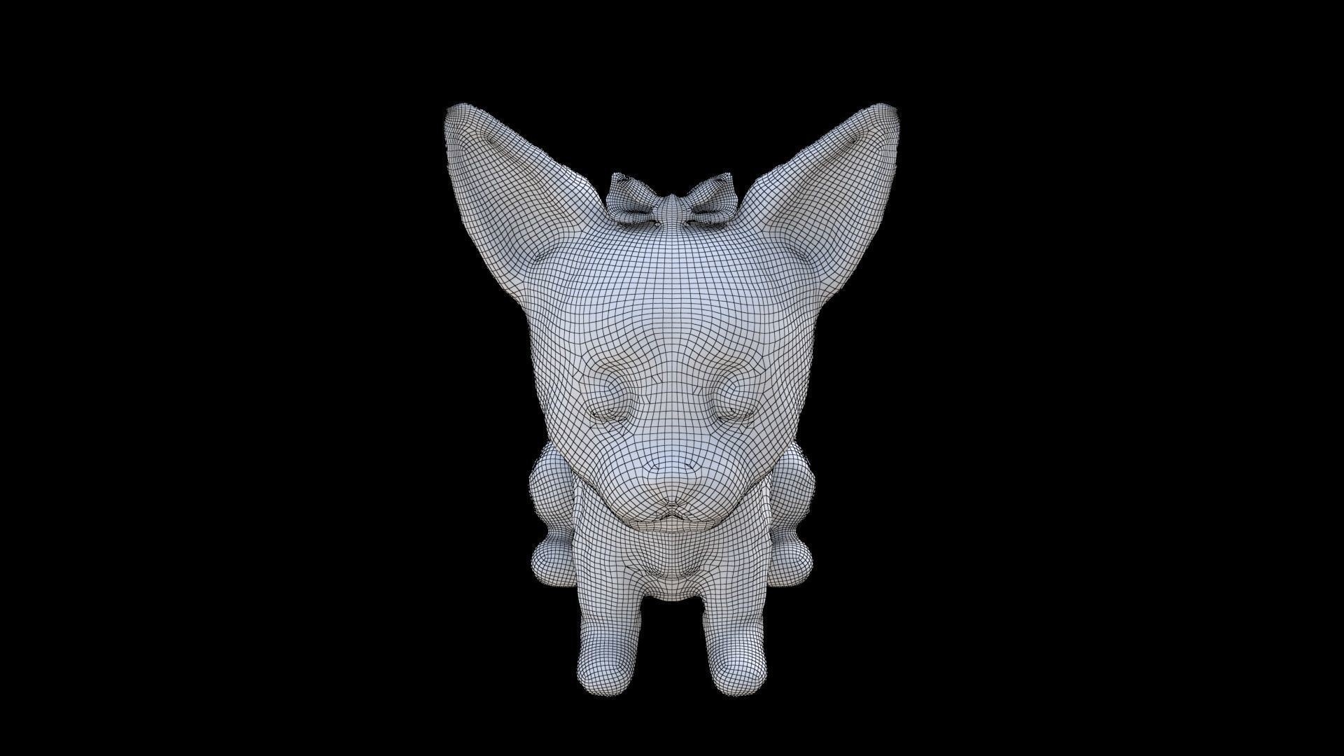 Yorkshire Terrier seated 3D model_6