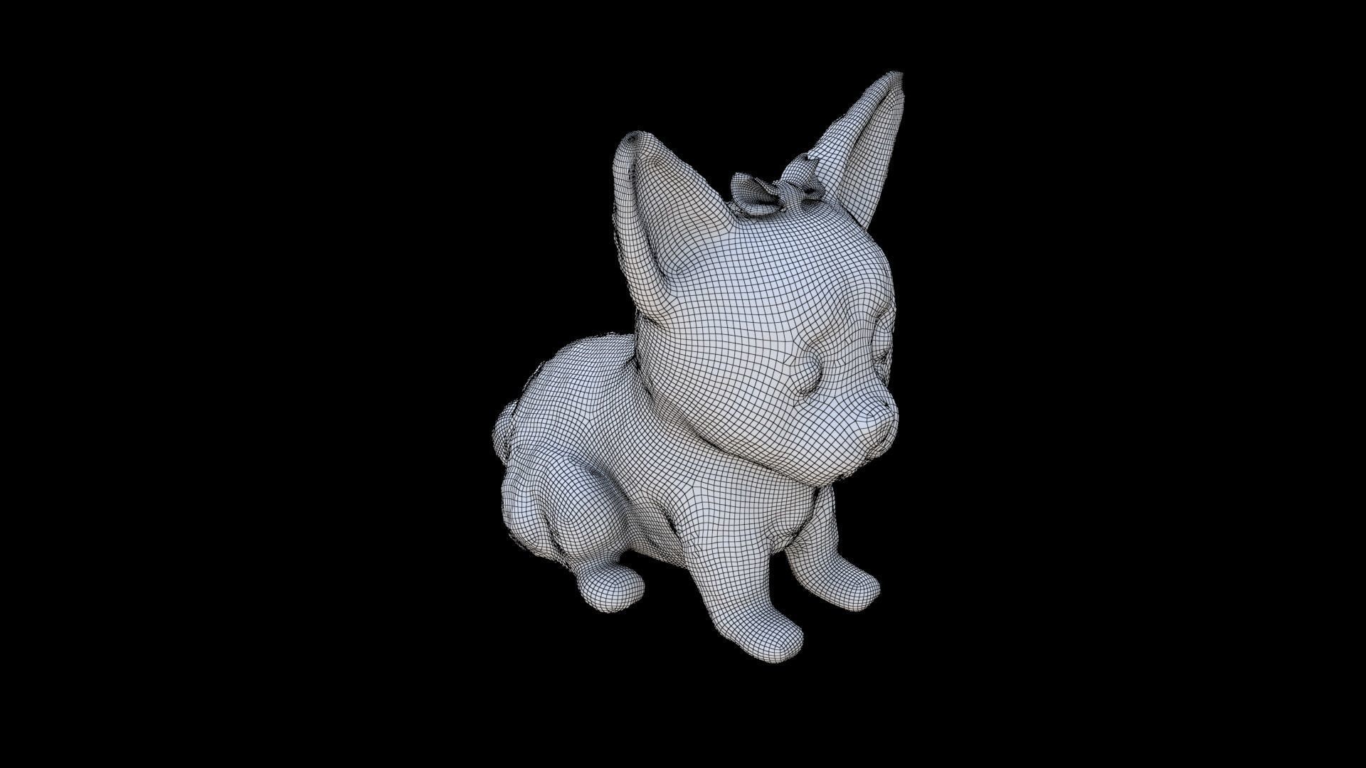 Yorkshire Terrier seated 3D model_5