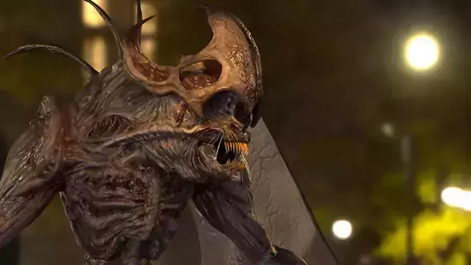 CAVE BEAST Low-poly 3D model
