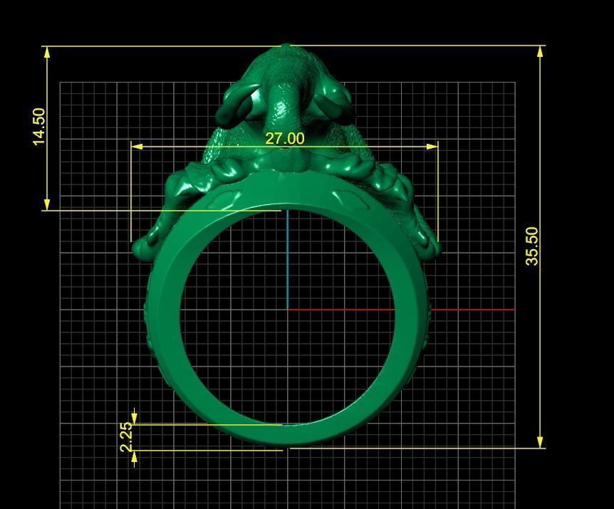 animal ring 3D print model_2