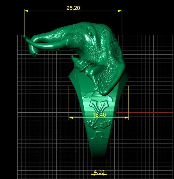 animal ring 3D print model_3