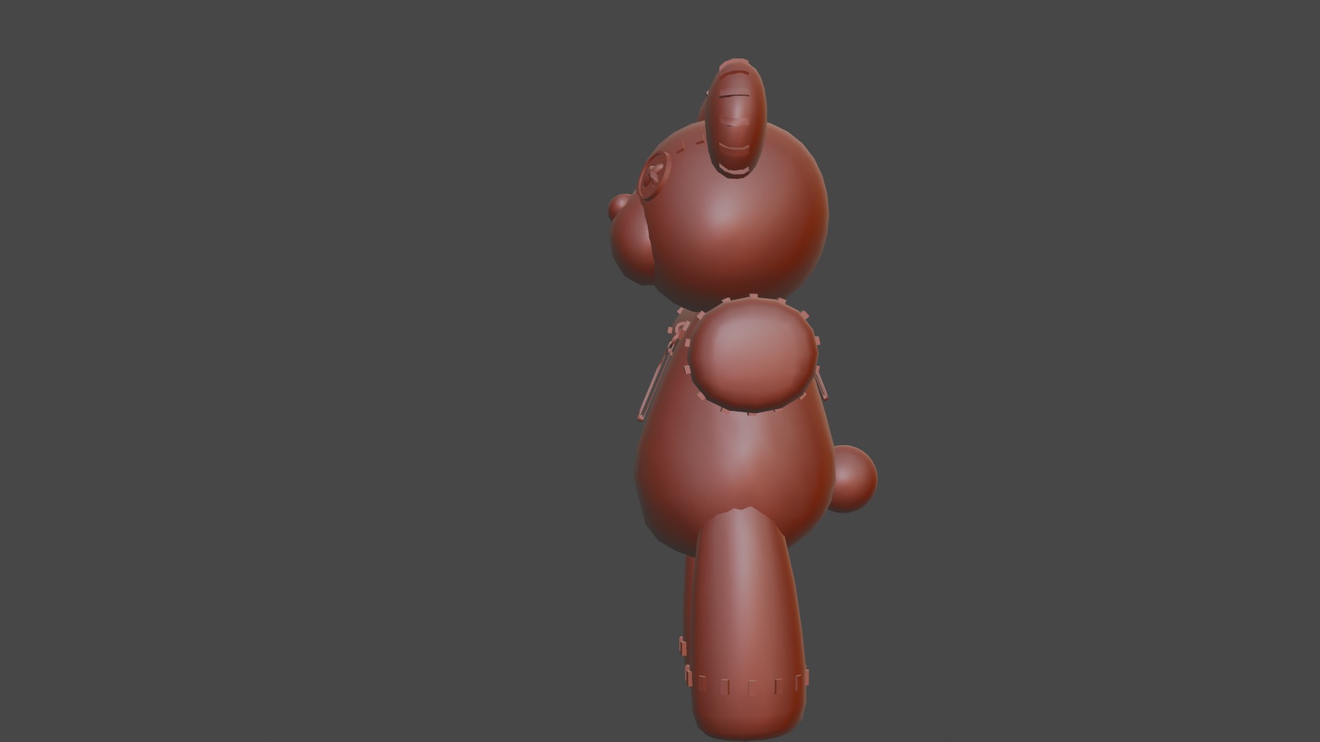 A teddy bear from Guilty Gear game Free low-poly 3D model_9