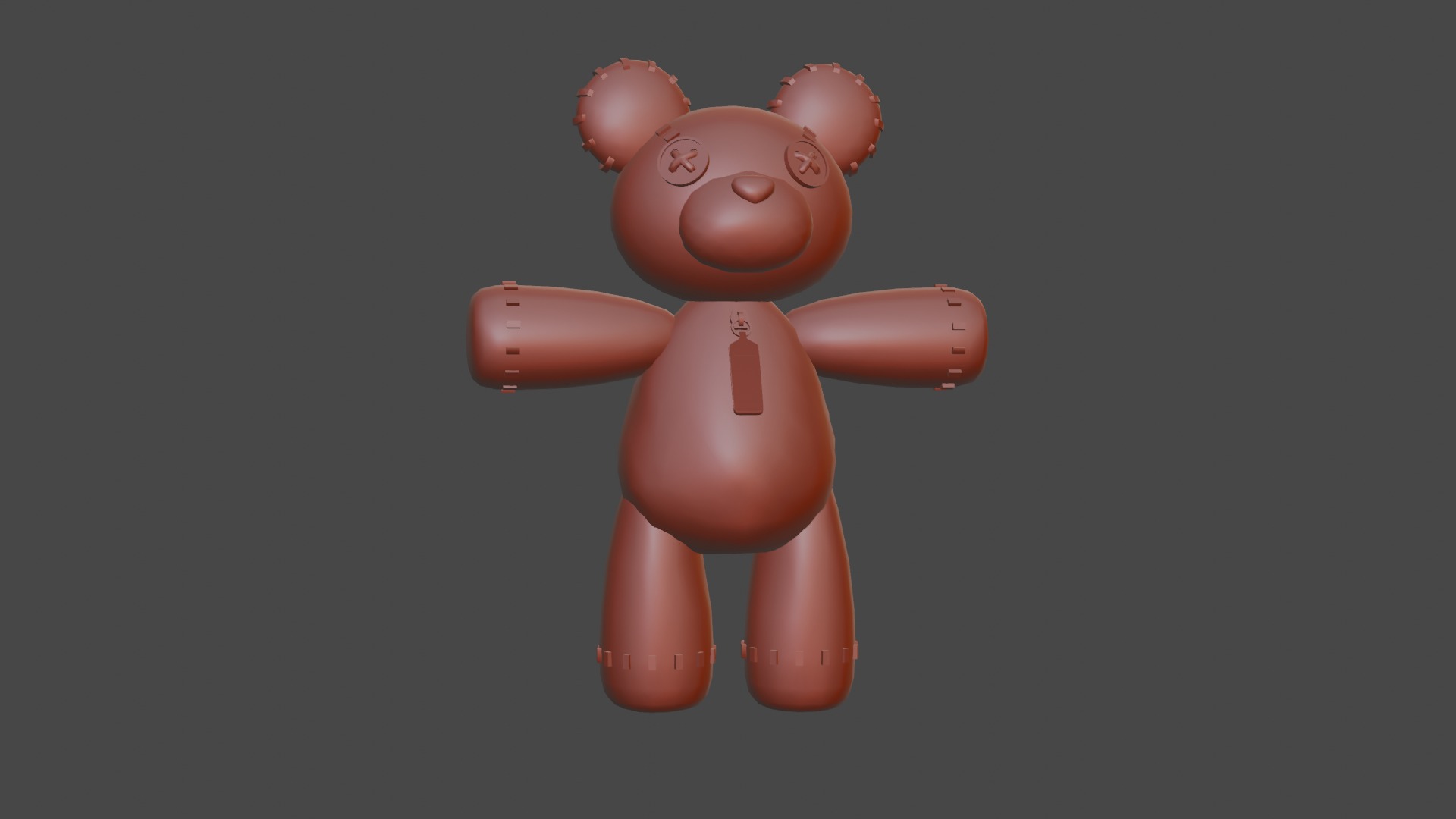 A teddy bear from Guilty Gear game Free low-poly 3D model_10