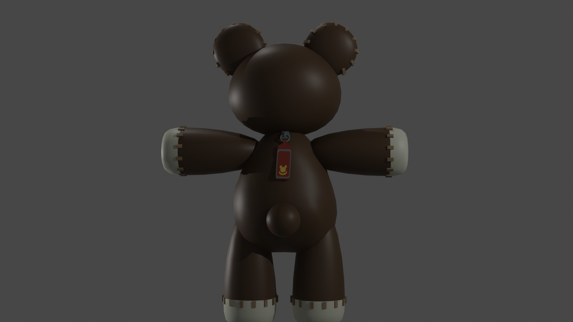 A teddy bear from Guilty Gear game Free low-poly 3D model_2