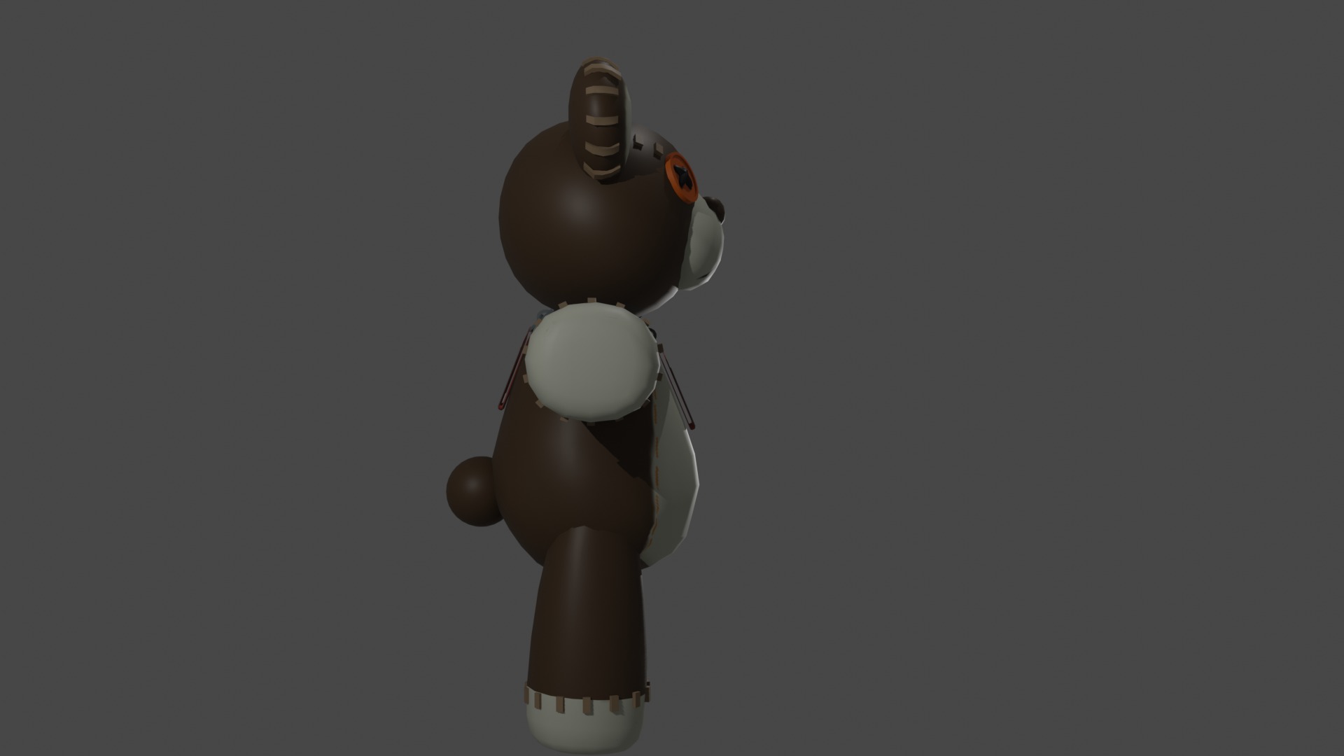 A teddy bear from Guilty Gear game Free low-poly 3D model_7
