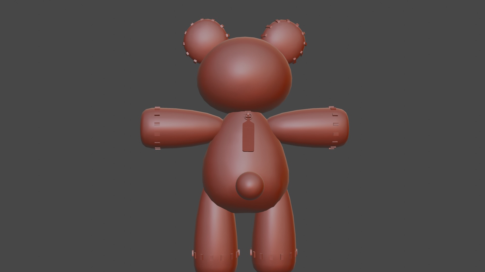 A teddy bear from Guilty Gear game Free low-poly 3D model_8