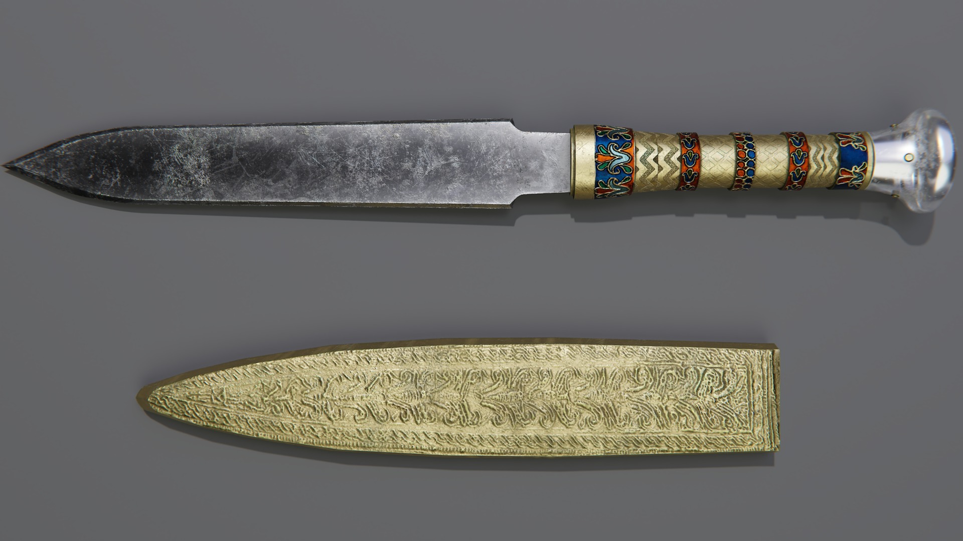 Tutankhamun Daggers Low-poly 3D model_7