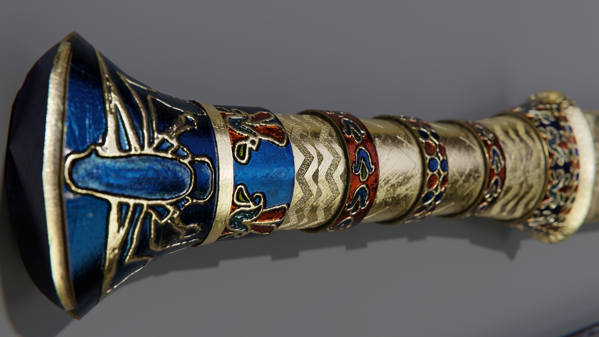 Tutankhamun Daggers Low-poly 3D model_3