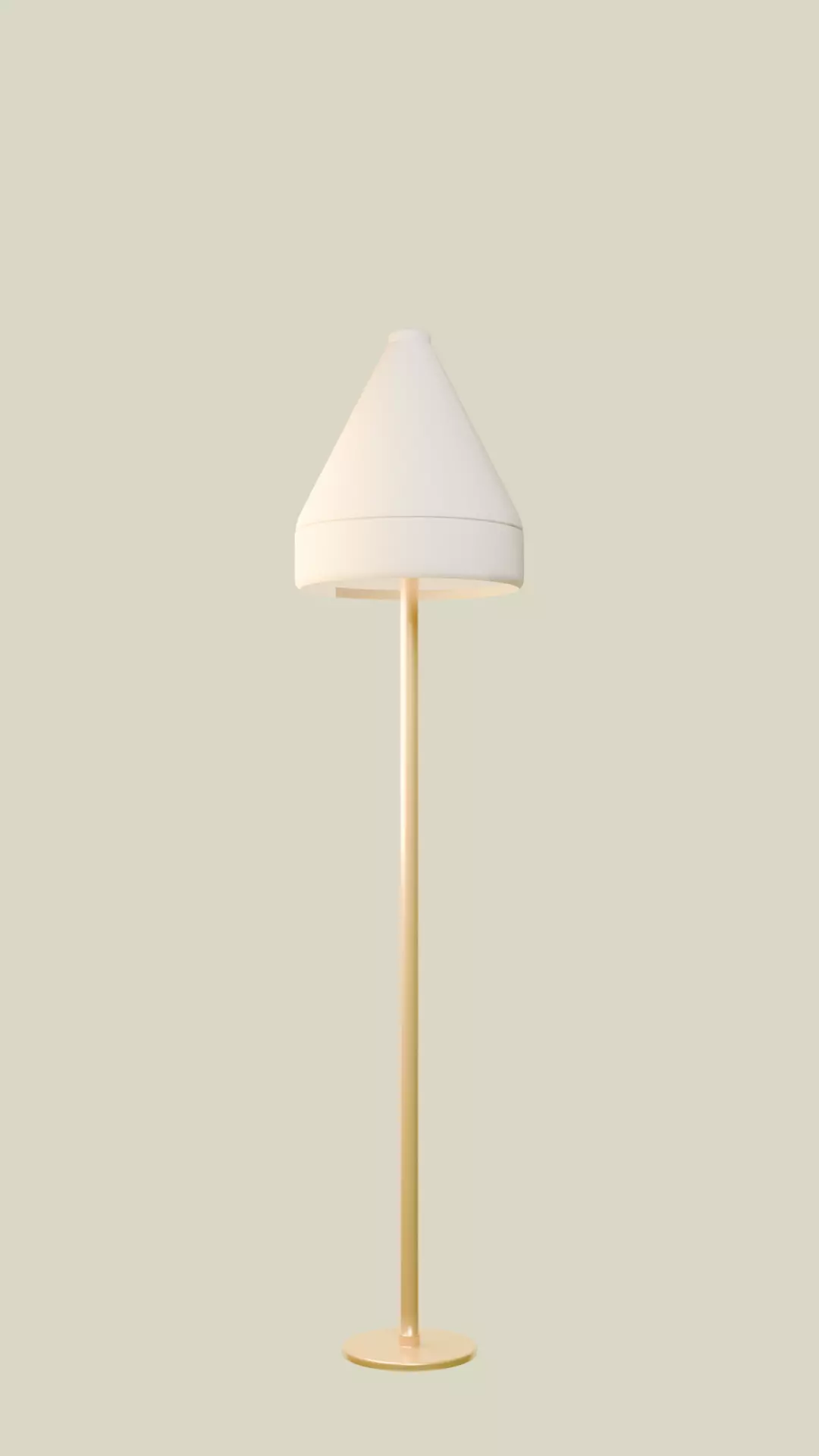 Standing Light  Low-poly 3D model_0