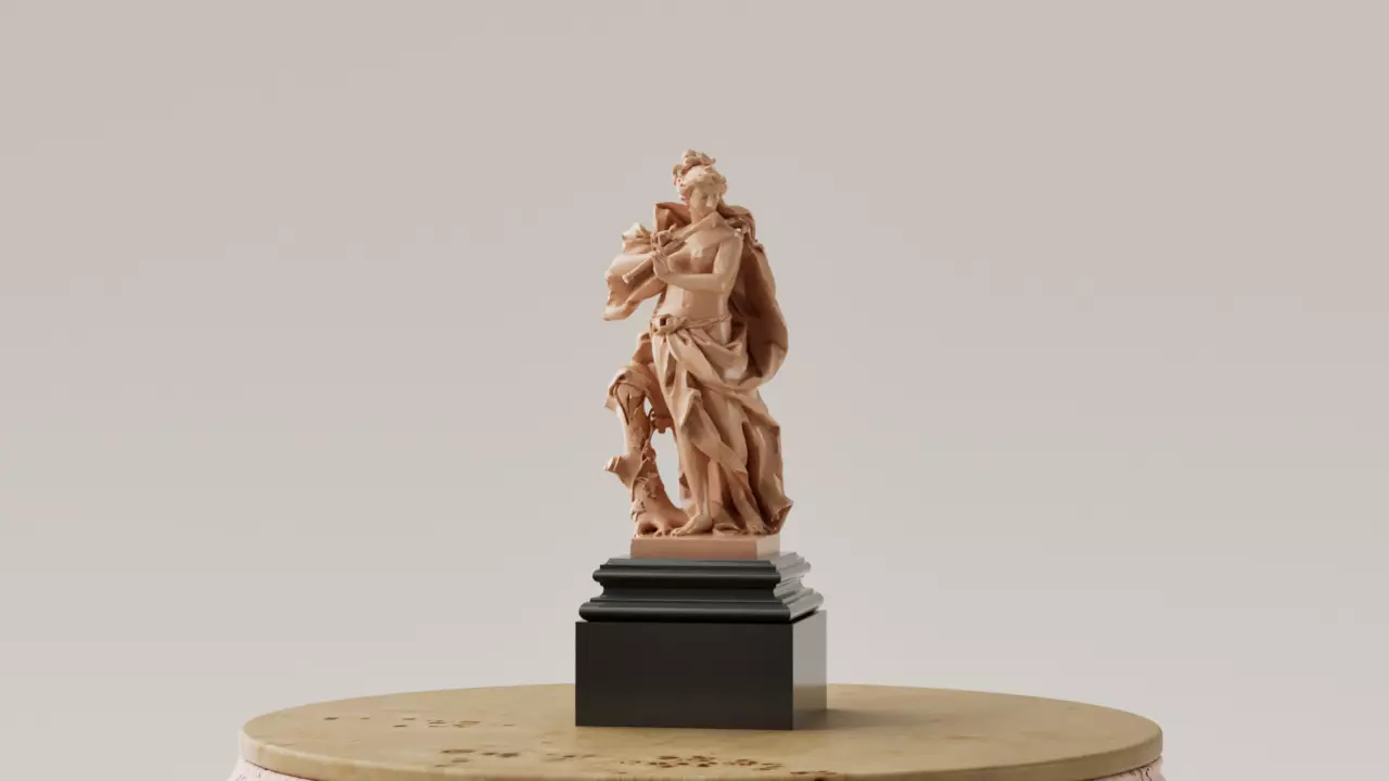 Escultura - Euterpe musa griega de la musica y la poesia lirica 3D print model