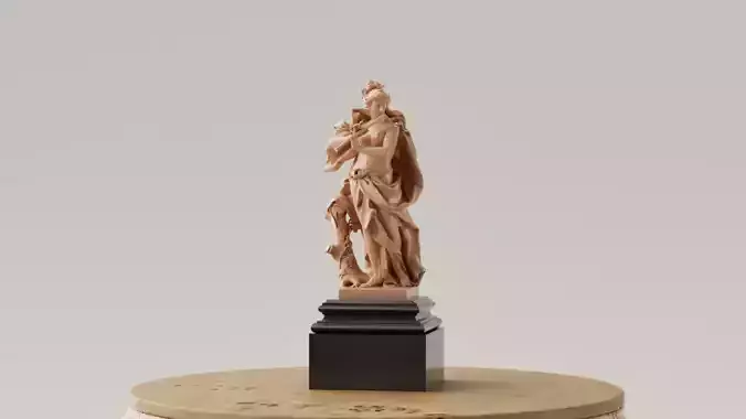 Escultura - Euterpe musa griega de la musica y la poesia lirica