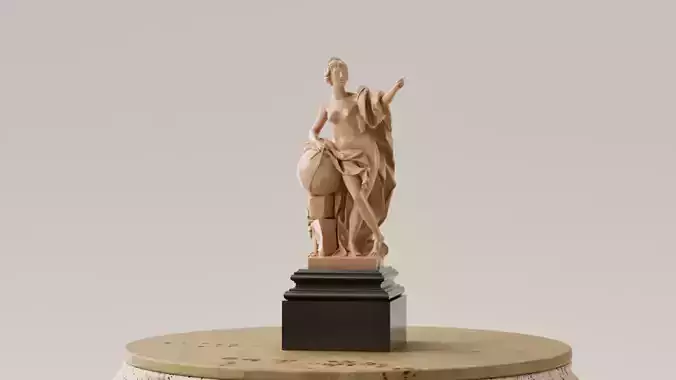 Escultura - Urania musa griega de la astronomia