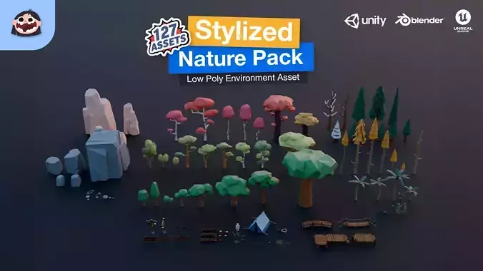 LOW POLY NATURE PACK-3D assets