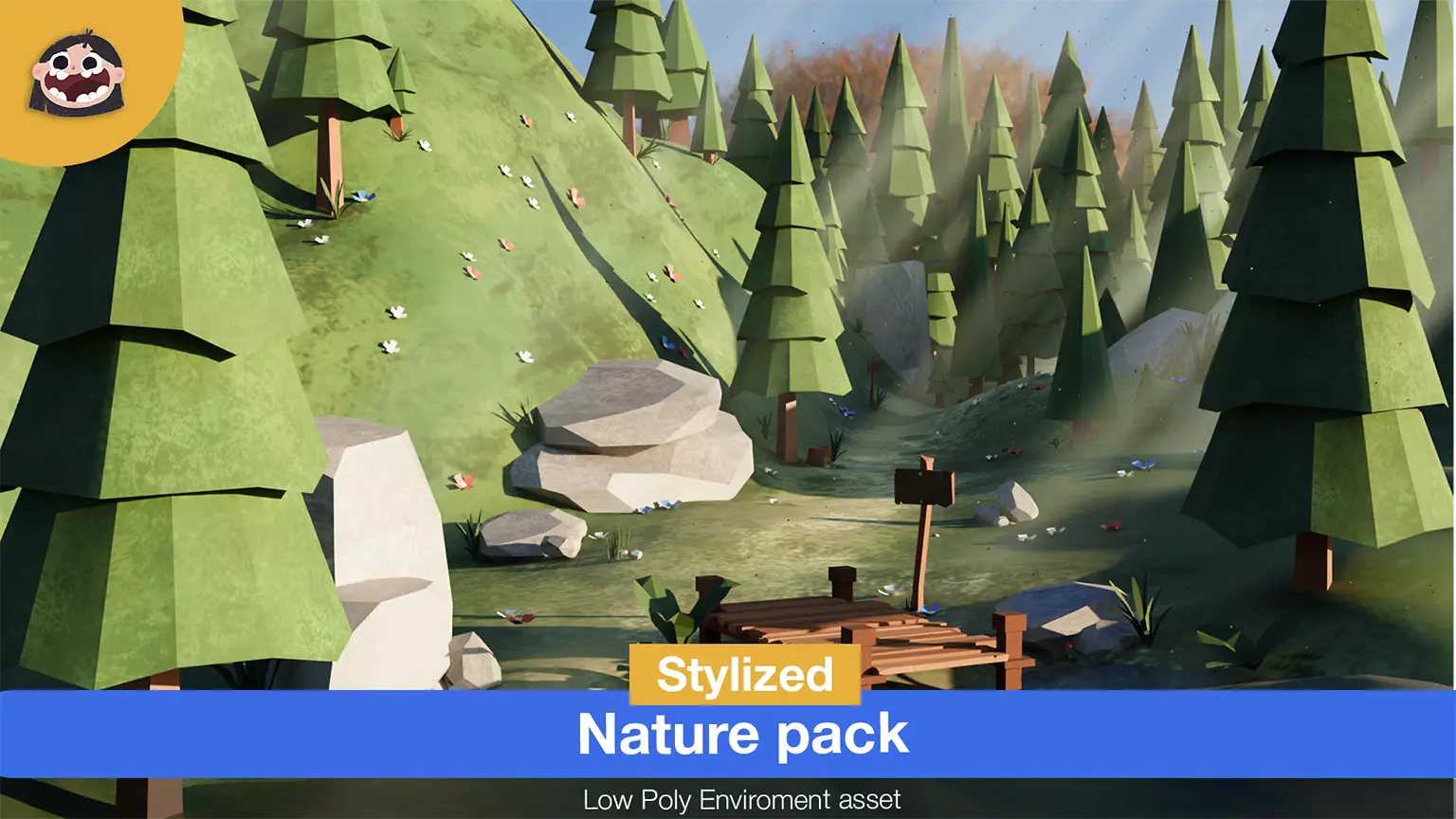 LOW POLY NATURE PACK-3D assets Low-poly 3D model