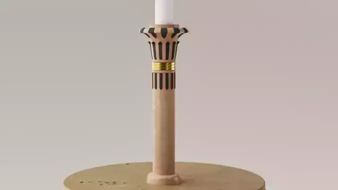 Porta velas - Candelabro columna egipcia 3D print model