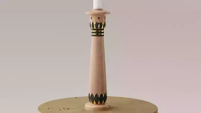 Porta velas - Candelabro columna egipcia 3D print model