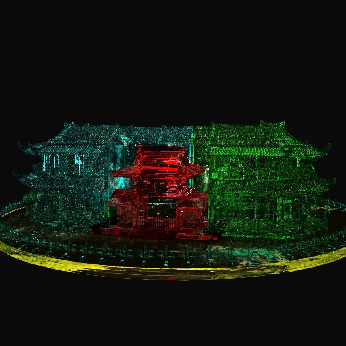 Chinese ancient house icy sculpture 3D model_6