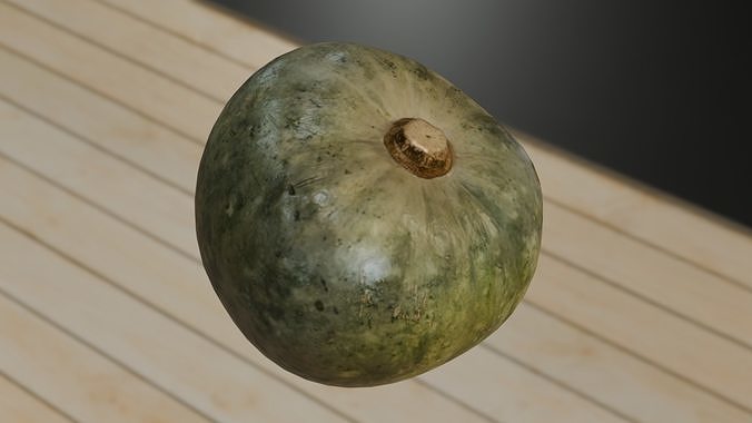 Decorative Pumpkin Green 3D model 7