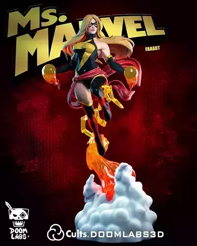 Ms Marvel Fanart Statue 3D print model