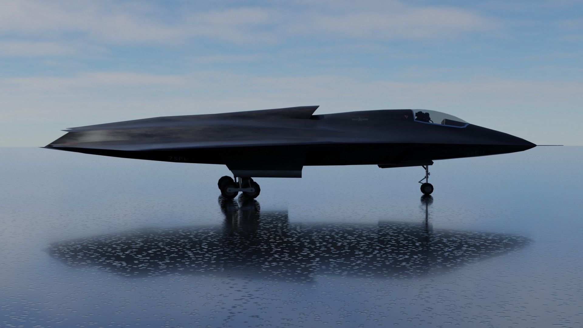 Chengdu J-36 Venom Low-poly 3D model_8