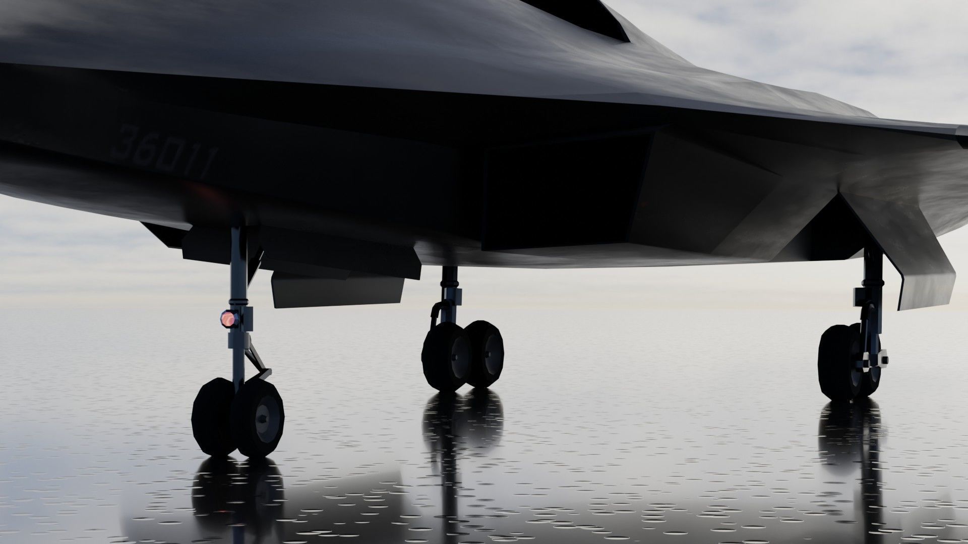 Chengdu J-36 Venom Low-poly 3D model_10