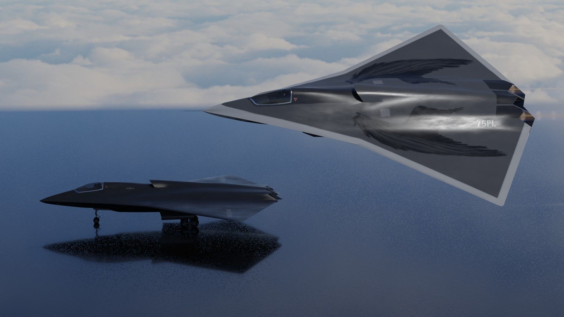 Chengdu J-36 Venom Low-poly 3D model_15