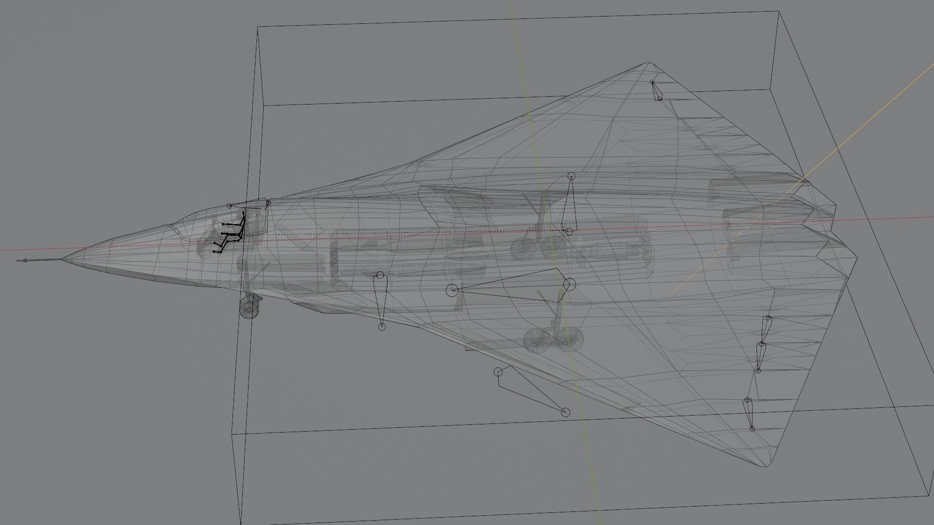Chengdu J-36 Venom Low-poly 3D model_3