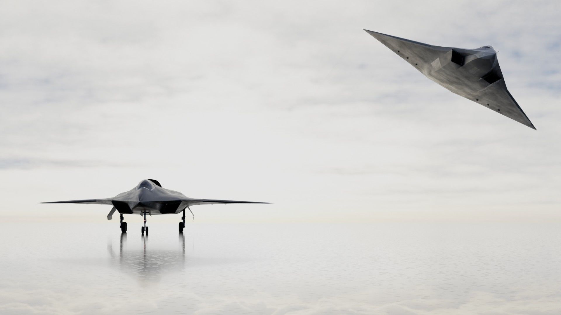 Chengdu J-36 Venom Low-poly 3D model_17