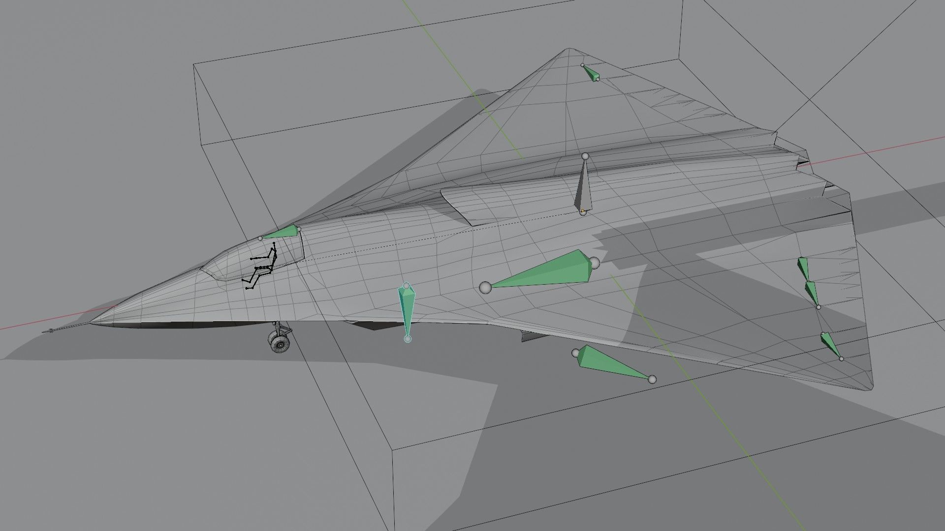 Chengdu J-36 Venom Low-poly 3D model_20