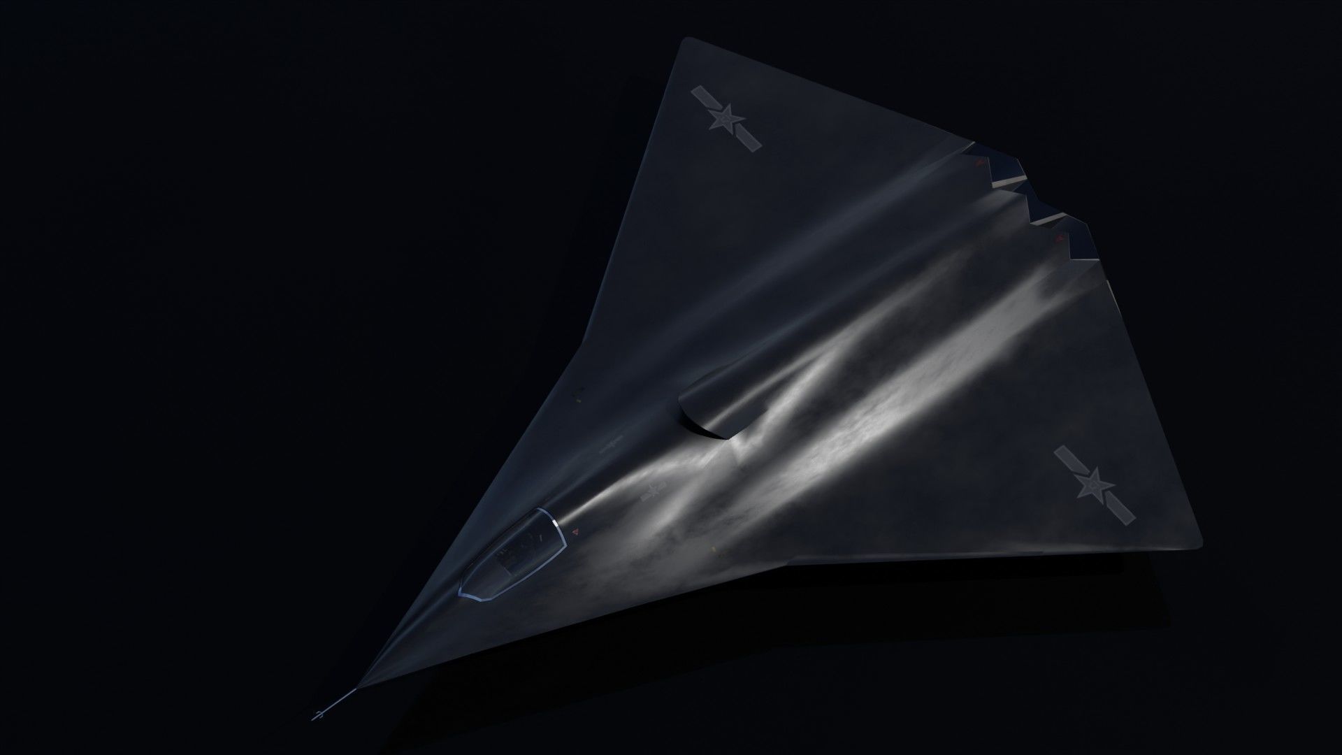 Chengdu J-36 Venom Low-poly 3D model_9