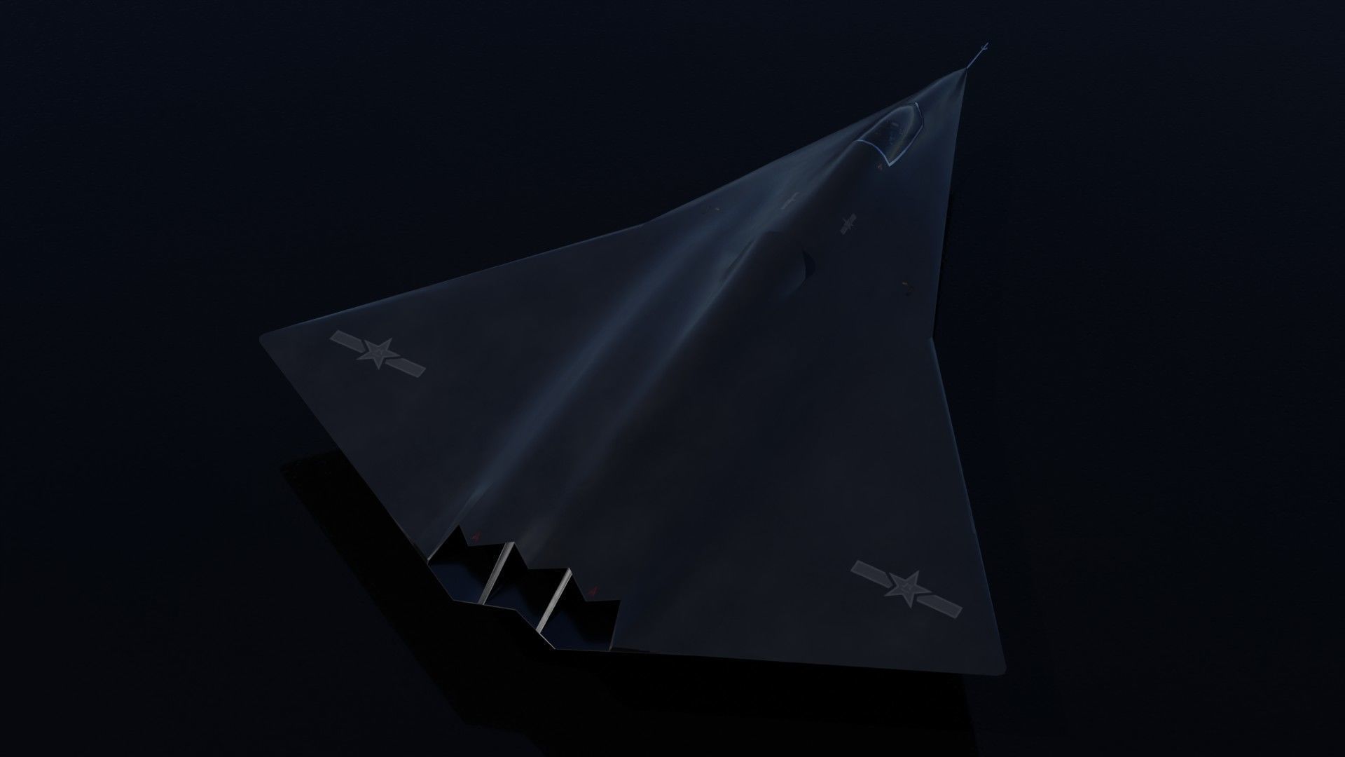 Chengdu J-36 Venom Low-poly 3D model_6