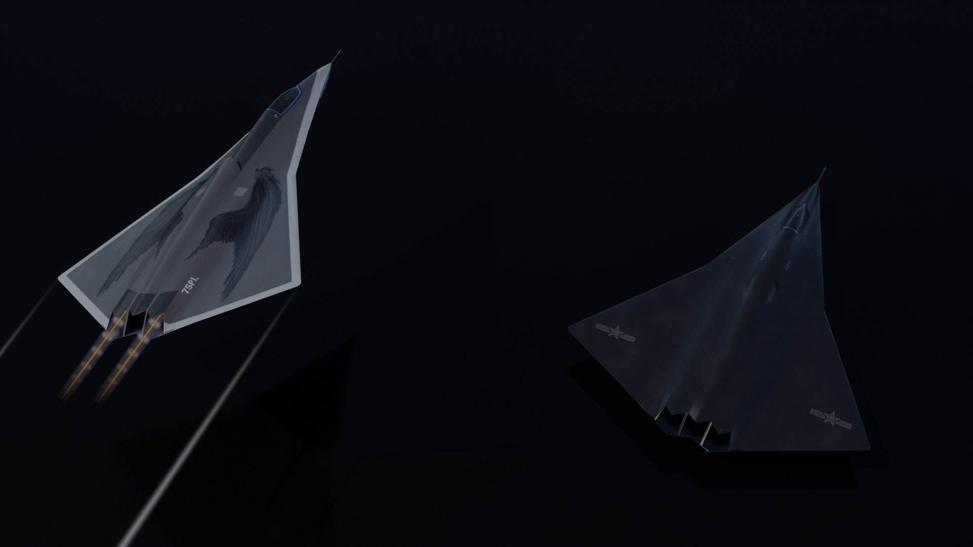 Chengdu J-36 Venom Low-poly 3D model_18