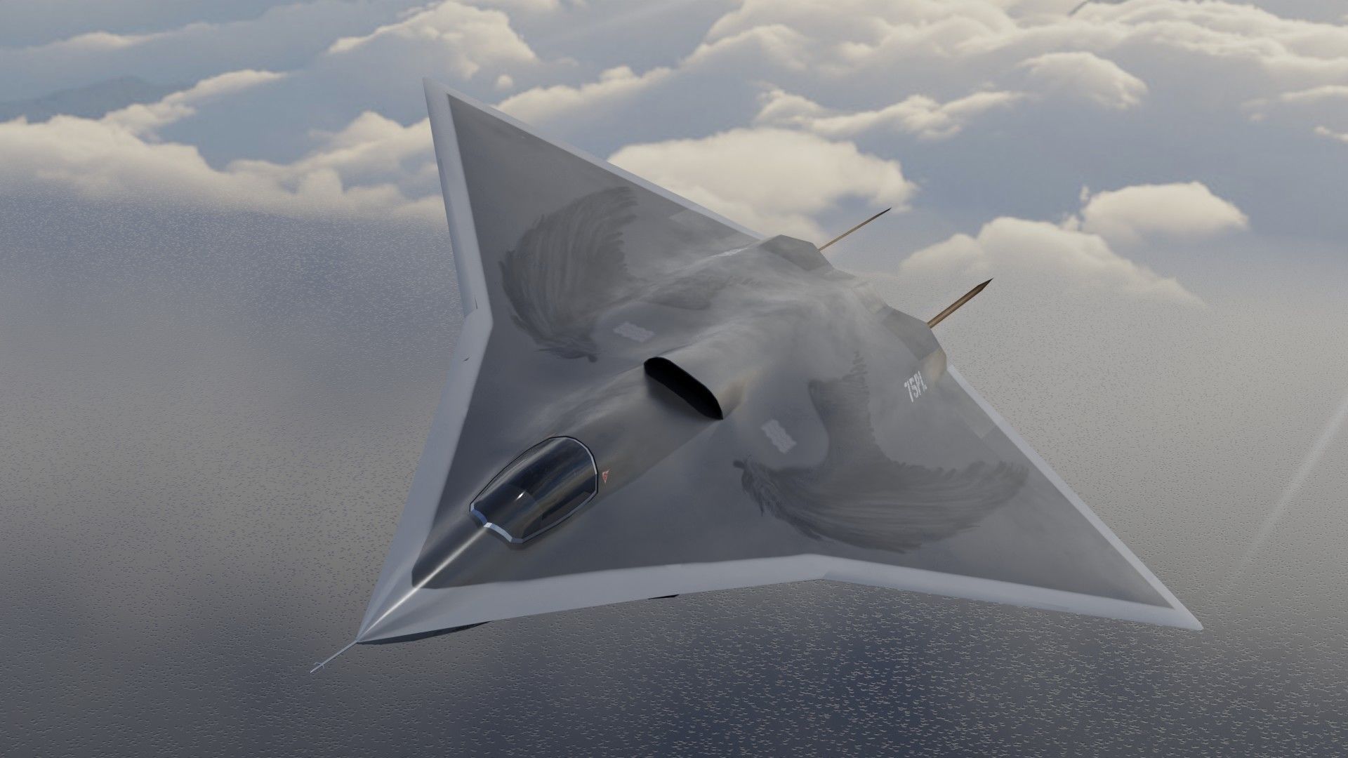 Chengdu J-36 Venom Low-poly 3D model_14