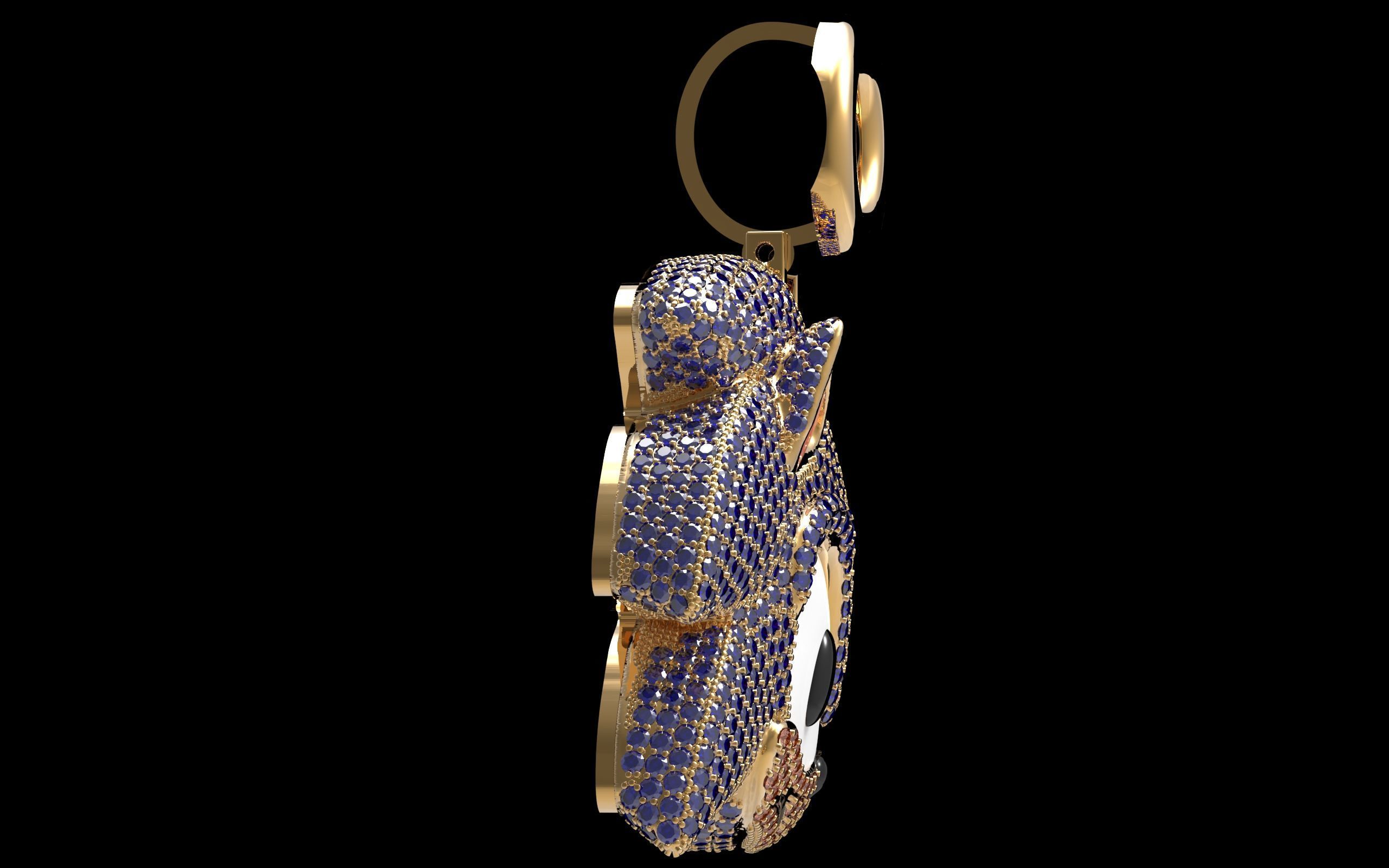 Sonic pendant  3D print model_19