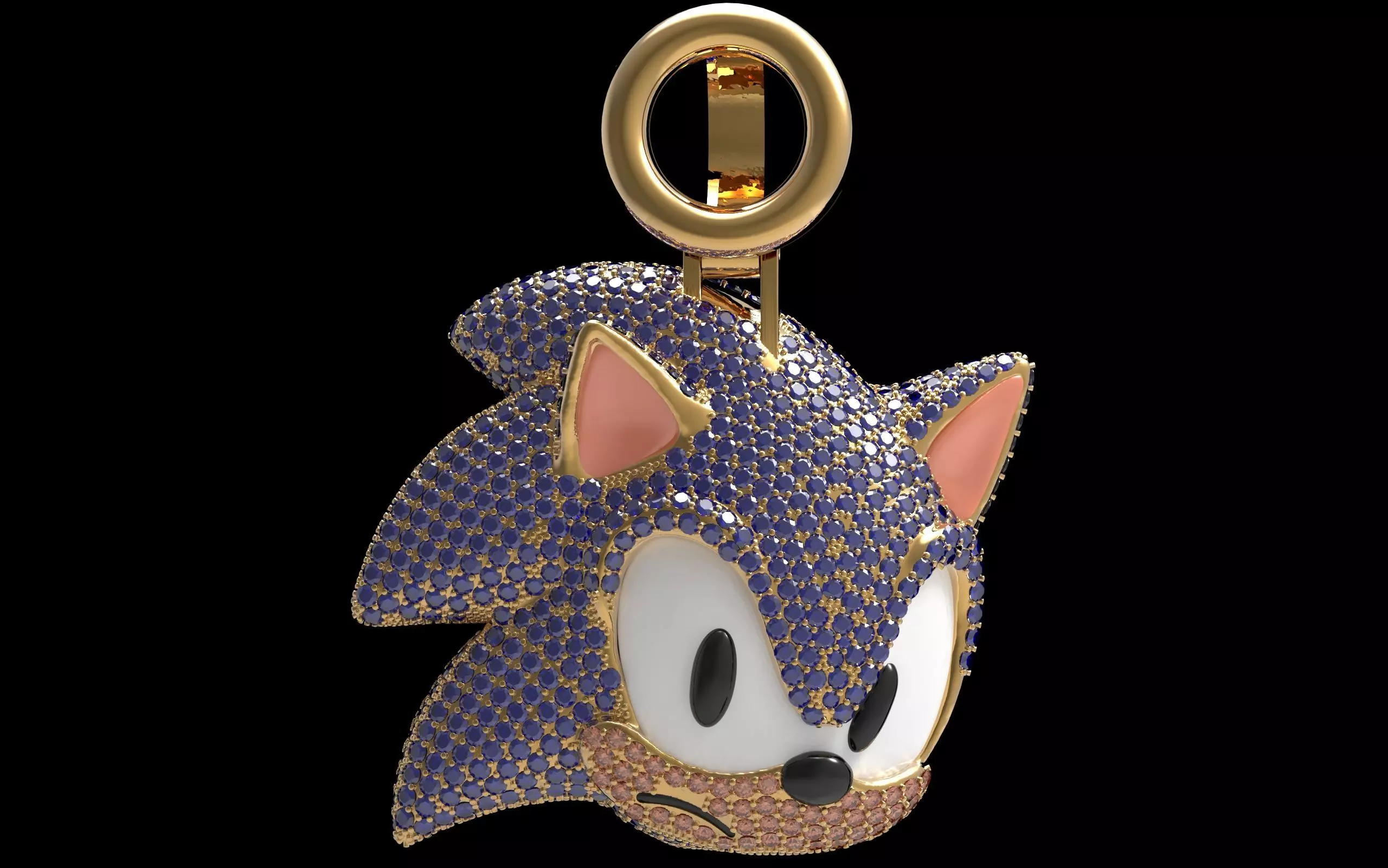Sonic pendant  3D print model_0