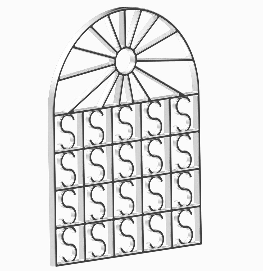 Premium Arch Window Grill 3D print model_1