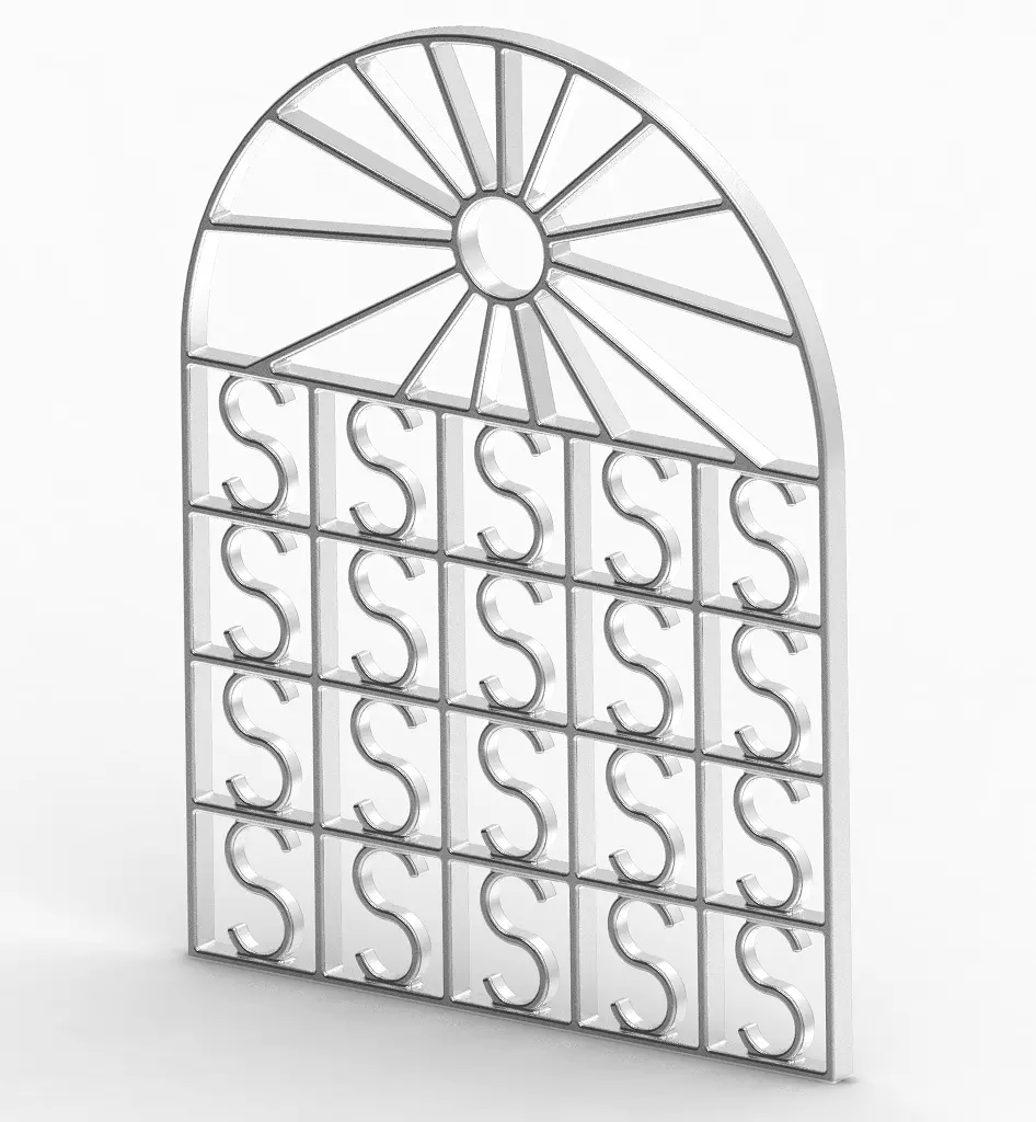 Premium Arch Window Grill 3D print model_0
