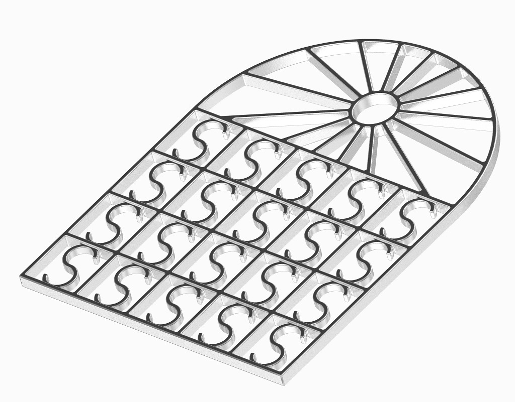 Premium Arch Window Grill 3D print model_2