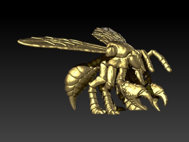 Little Bee Necklace Honeybee Bumblebee Charm Jewelry 3D print model_16