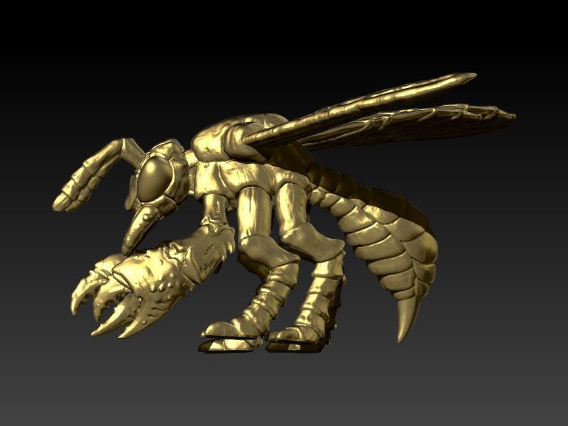 Little Bee Necklace Honeybee Bumblebee Charm Jewelry 3D print model_17